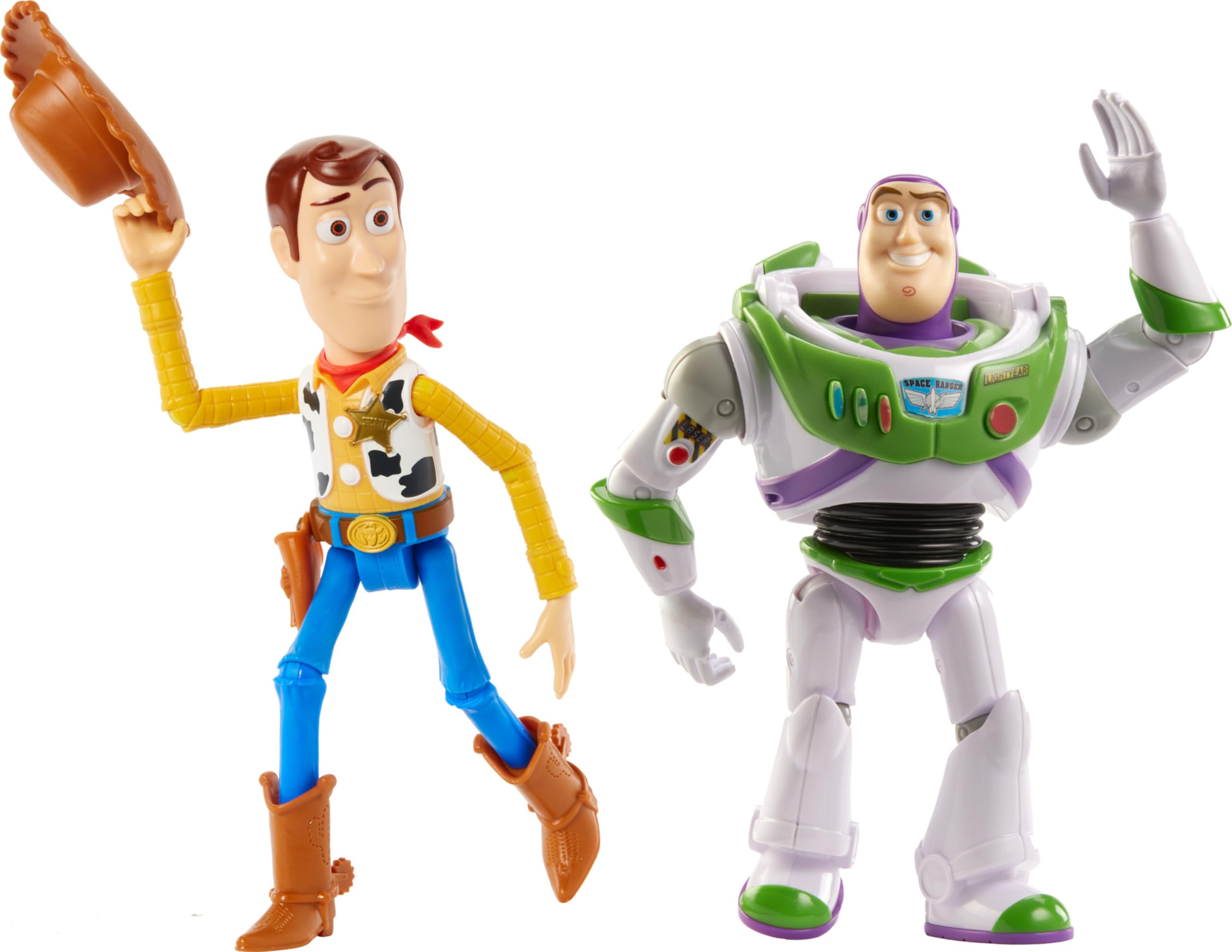 Disney e Pixar Toy Story 17,8 cm Woody e Buzz Action Figure Toys 2-Pack, Pizza Planet Adventure