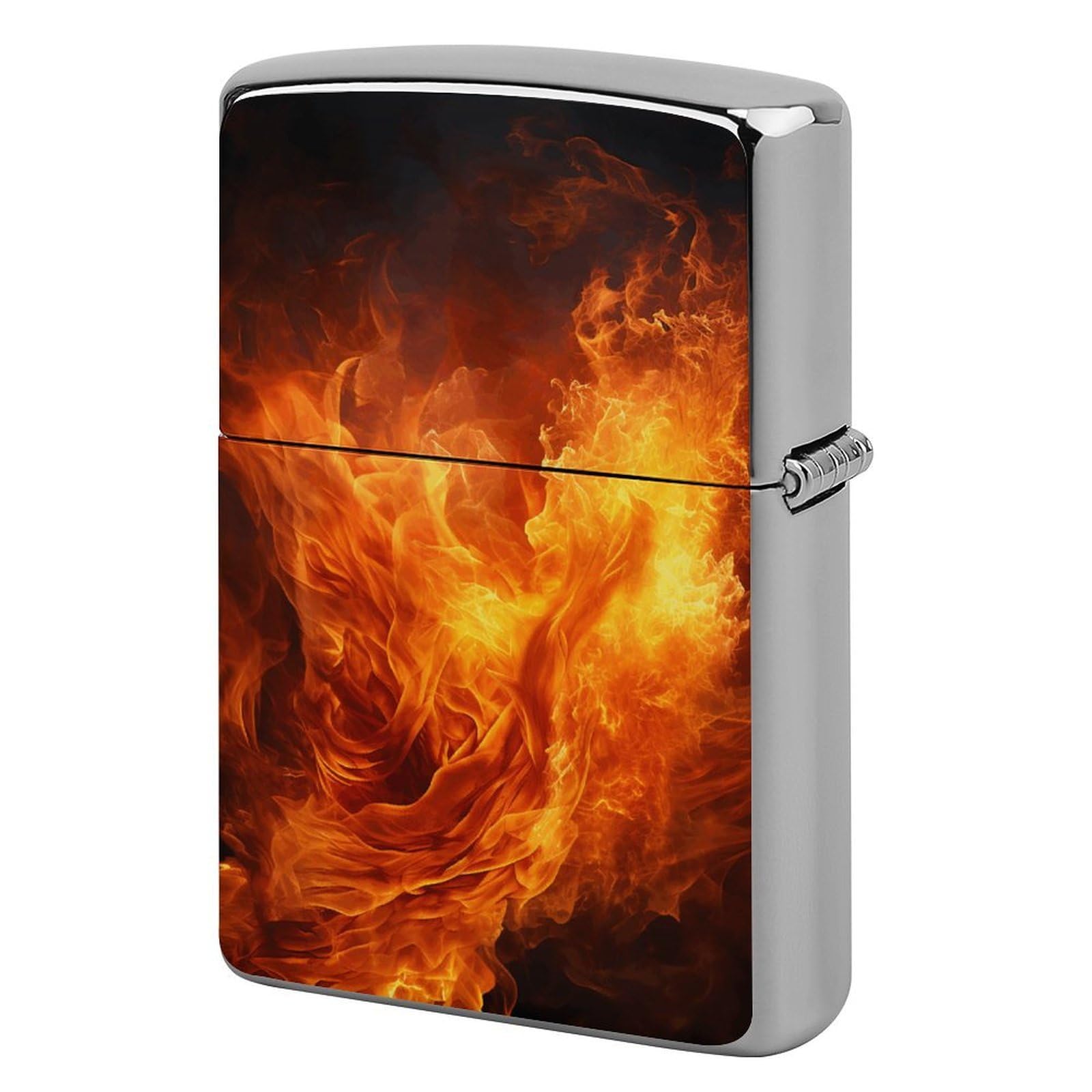 Roaring Flame Lighter Cover for Men, Personalized Lighter Case for Birthday Gift, Flip-Top Lighters Protective Cover, Portable Lighters Shell for Outdoor, Travel