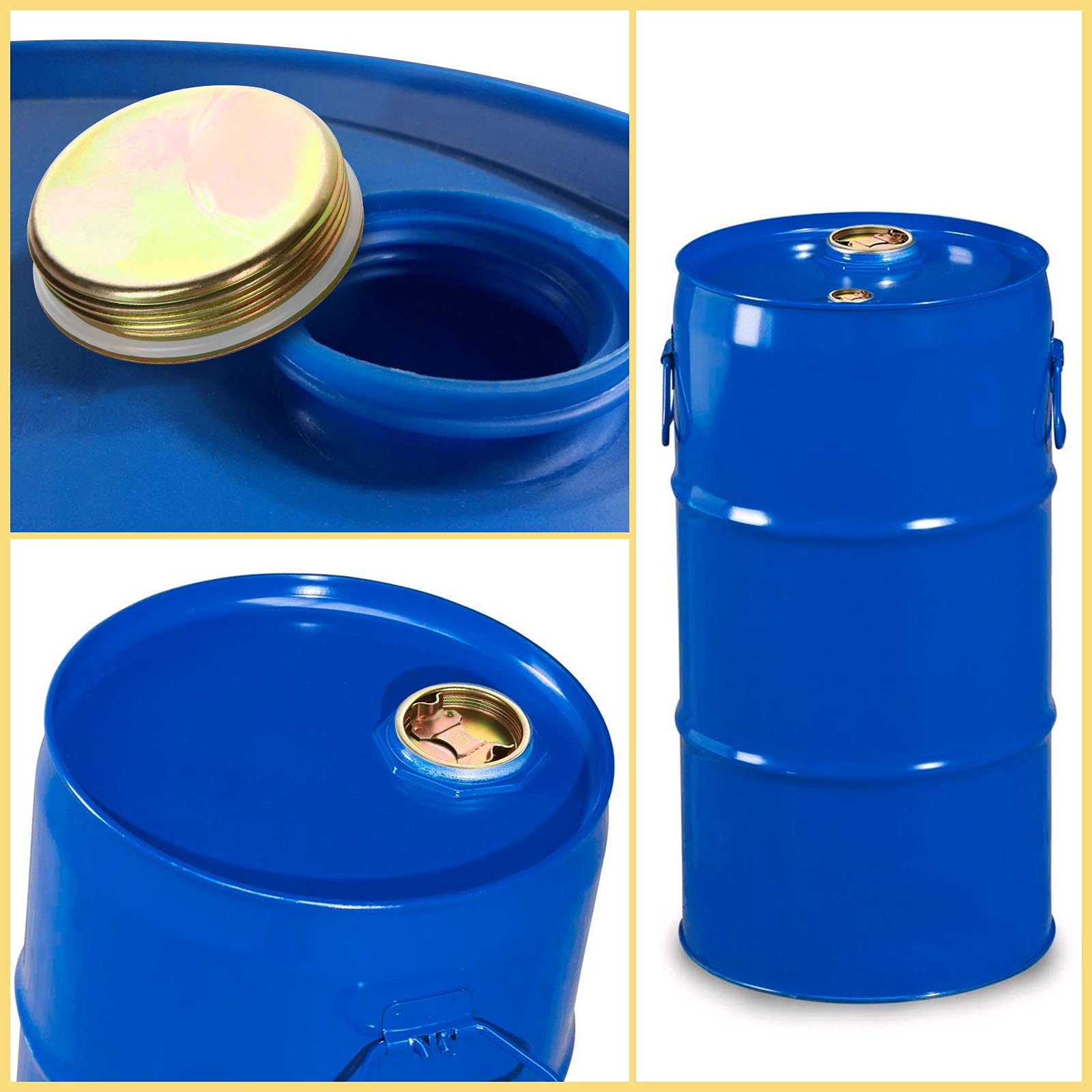 55 Gallon Drum Caps 20 Sets Drum Bung Caps - Iron Seal Caps For 55 Gallon  Drums, Oil \u0026 Water Barrel Closures Iron Drum Covers, image size:1600x1600