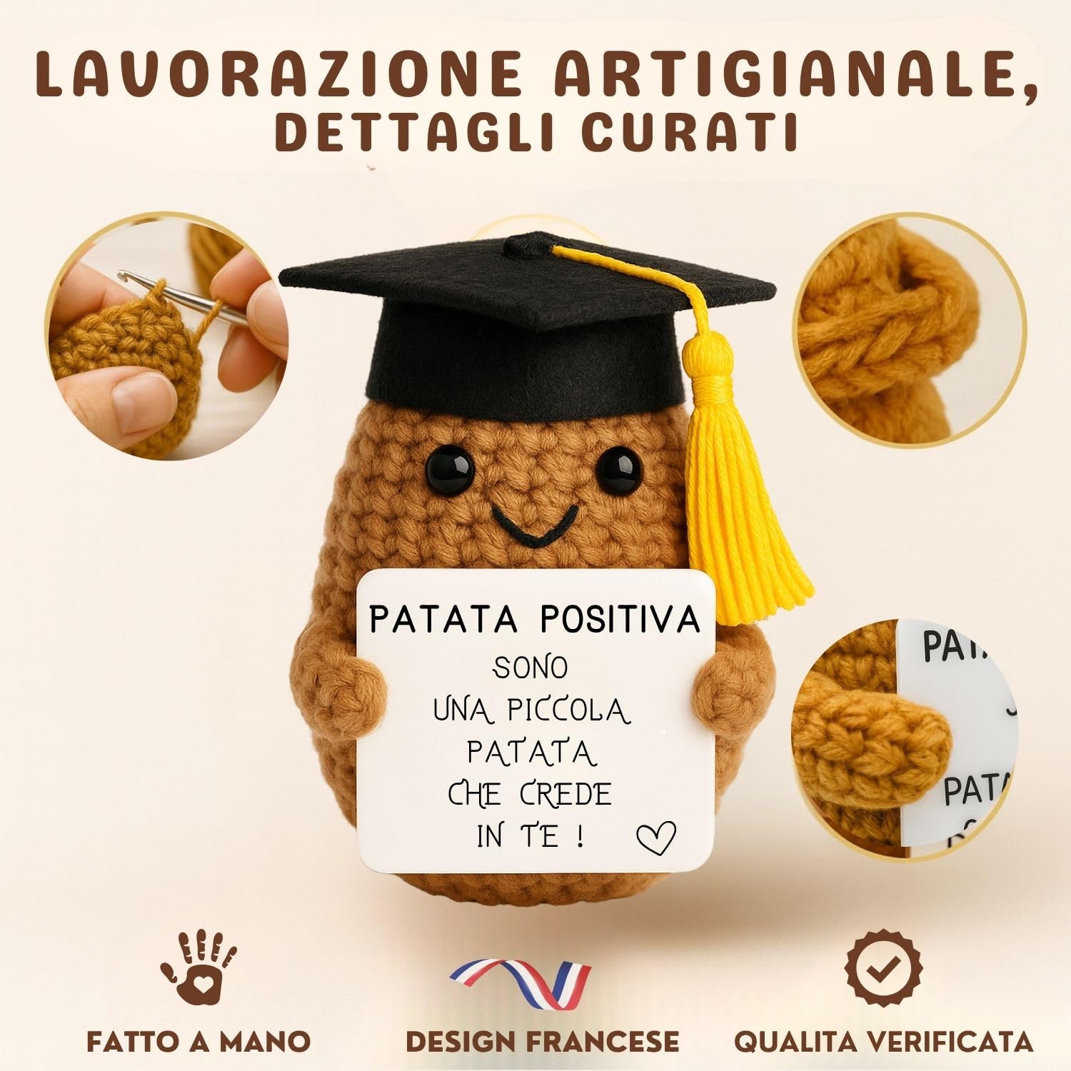 Patata Studiosa© | Idea Motivazionale Studente | Regalo Originale Allievo | Focus Scuola Esame Diploma | Festa Laurea Studio | Bambina Ragazza | Ufficio Classe Stanza | Coach Professore Motivazione