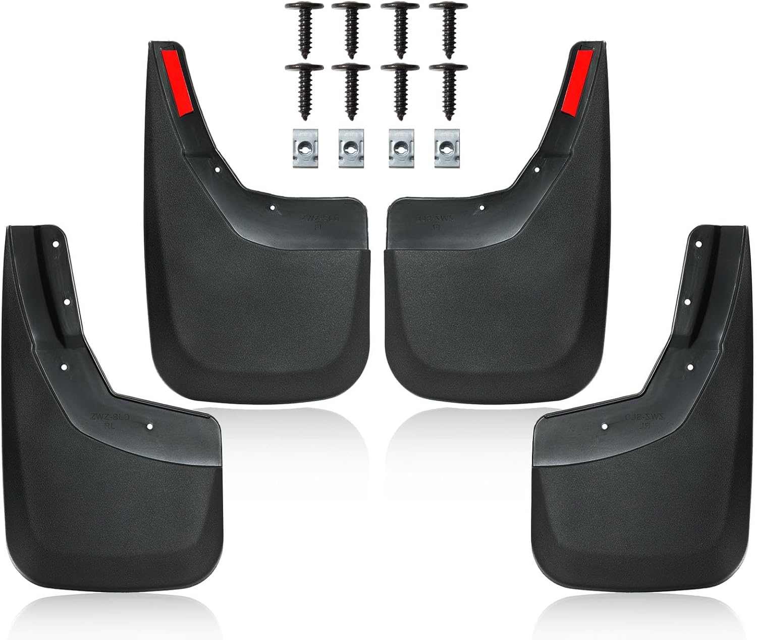 XUKEY 4pcs Mud Flaps Splash Guards Mudguards Mudflaps for 2014-2018 Silverado 1500, 2015-2018 Silverado 2500 HD/3500 HD, 2015 Silverado 3500 Splash Guard Front and Rear Mud Guards