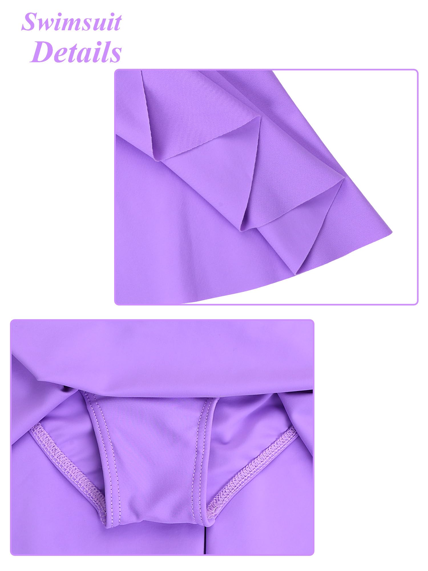 Traje de baño de dos piezas para niñas con protección UV para niños de secado rápido UPF 50+ traje de baño 3-12 años