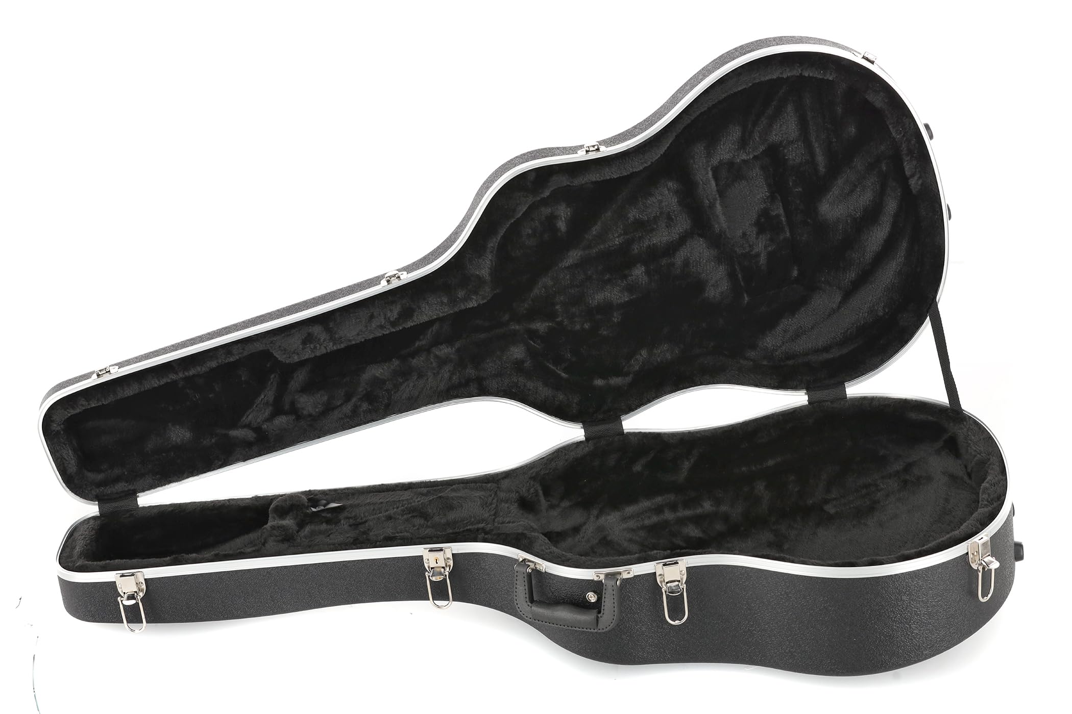 OVATION Étui de guitare ABS Case - Étui moulé original, adapté pour Super Shallow - Coque ABS - Profil en aluminium - Amortisseur de chocs - Doublure en peluche - Compartiment pour accessoires, 8117-G