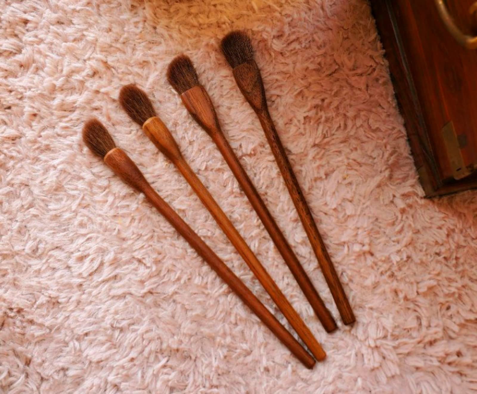 Makeup Pinsel Schminkpinsel Kosmetikpinsel Make Up Pinsel Walnusswolle Echthaar Antiker Palast Lidschattenpinsel Mischpinsel Nase Schattenpinsel Make-Up-Pinsel