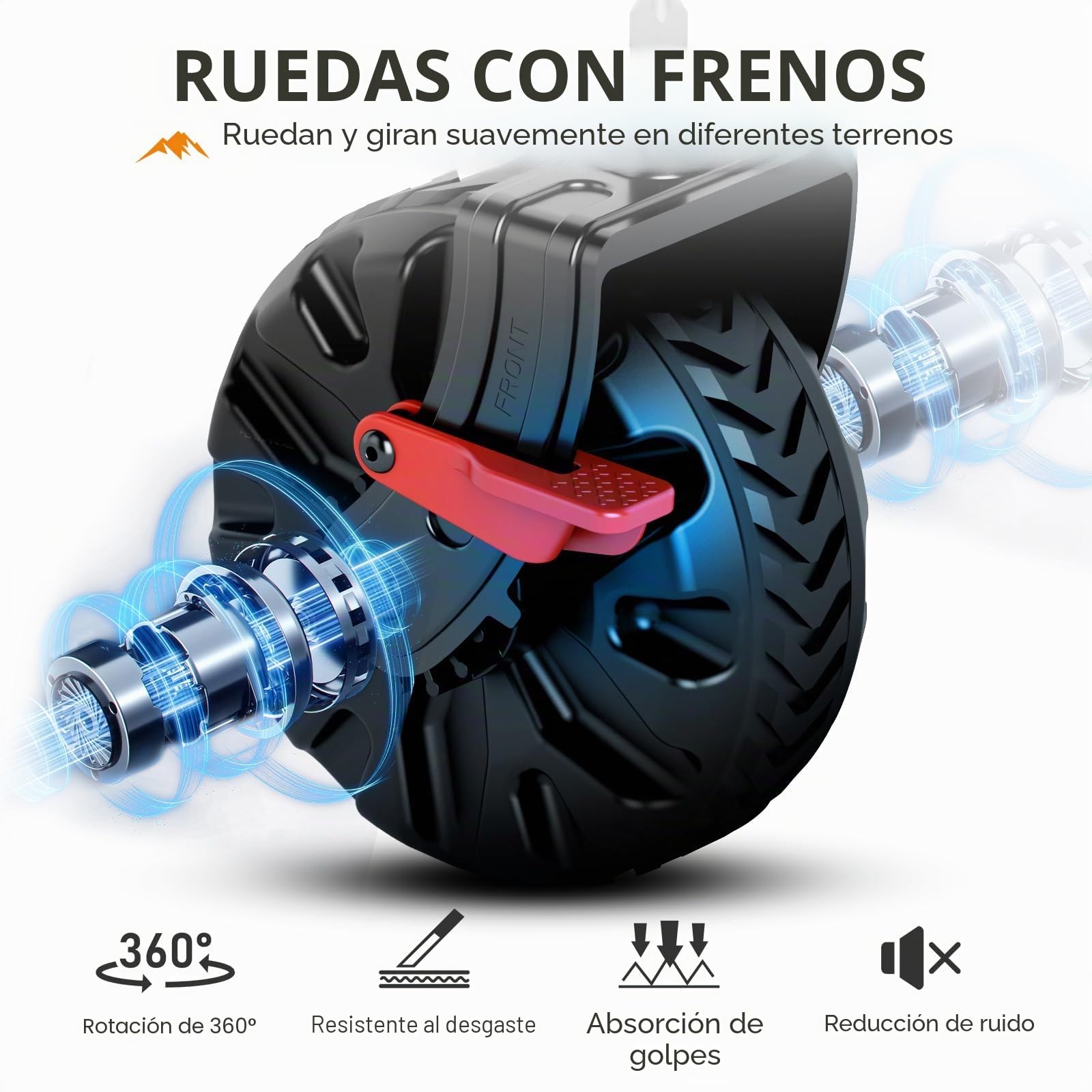 Portal Carro de Playa para Arena, Todo Terreno, Ruedas Grandes, para Festivales, Camping, Carrito de Playa, Plegable, Carrito de jardín, con Ruedas, soporta 102 kg, Resistente y Plegable