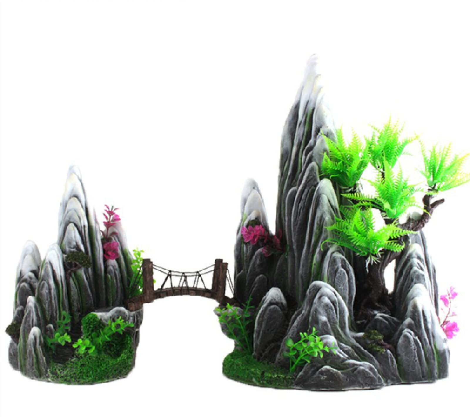 Decoración Del Acuario Adornos Acuario Decoracion Pecera Acuario De Paisajismo Grande De 55 * 48 Cm, Jardín De Rocas Grande, Jardín De Rocas Artificiales, Adornos De Piedra, Paisaje, Acuario De Combin