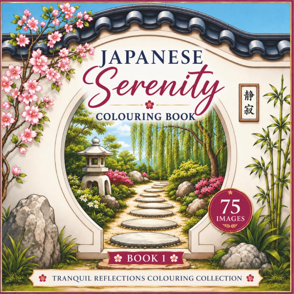 Japanese Serenity Colouring Book: A Tranquil Colouring Journey Through the Peaceful Beauty of Japan (Tranquil Reflections)