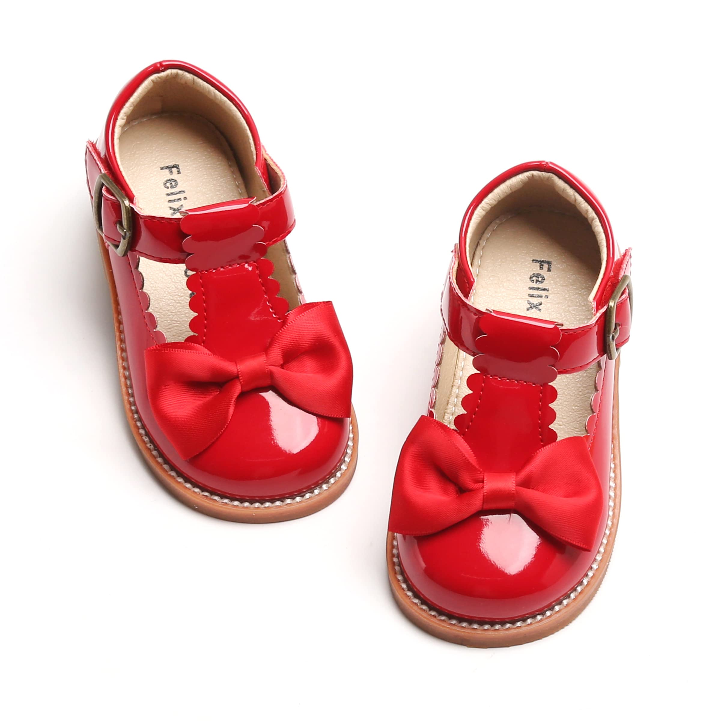 Felix & Flora Toddler Little Girl Mary Jane Dress Shoes - Ballet Flats for Girl Party School Shoes — view 47