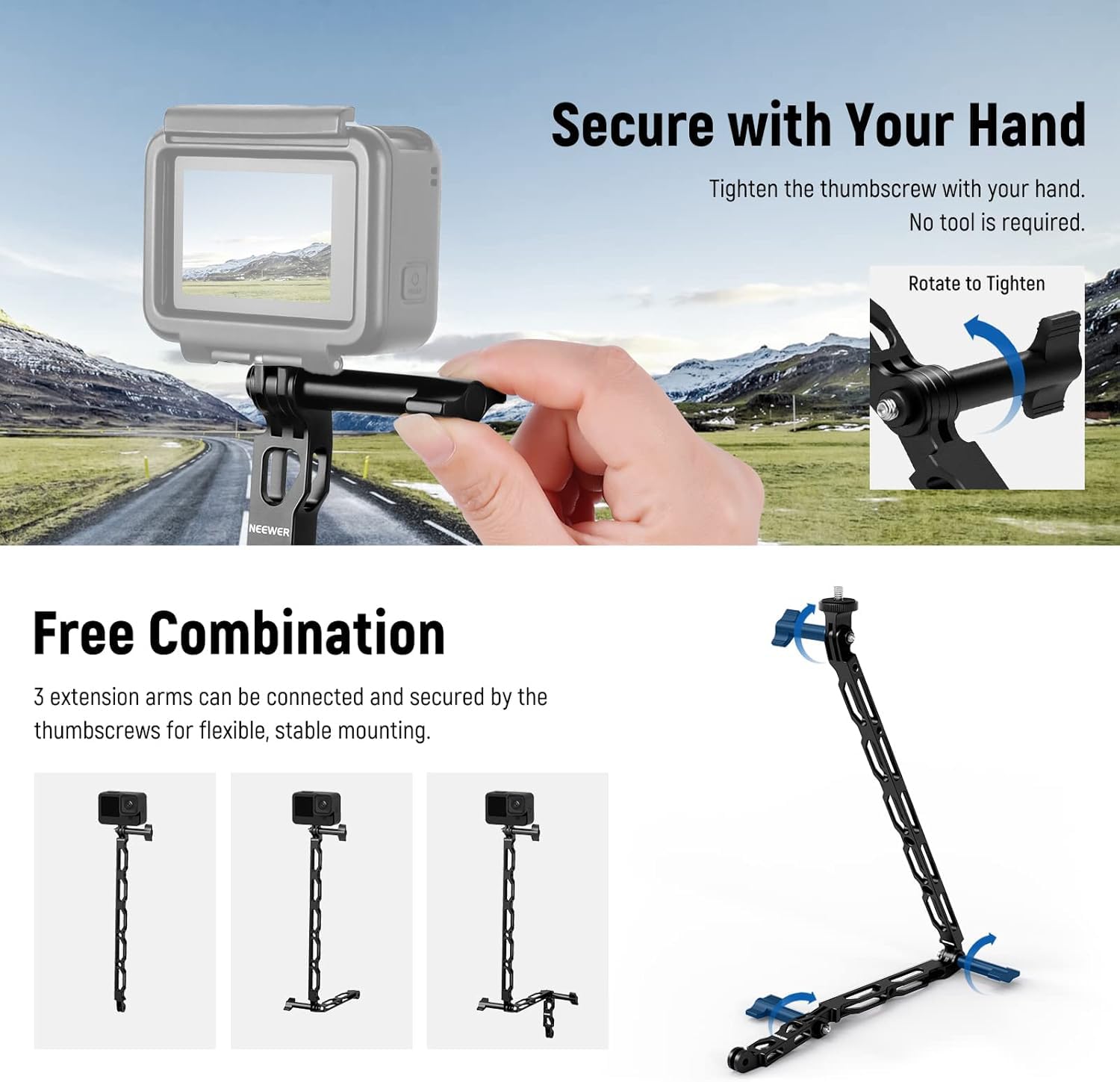 Amazon.com: NEEWER Aluminum Alloy Extension Arm Set (11.8