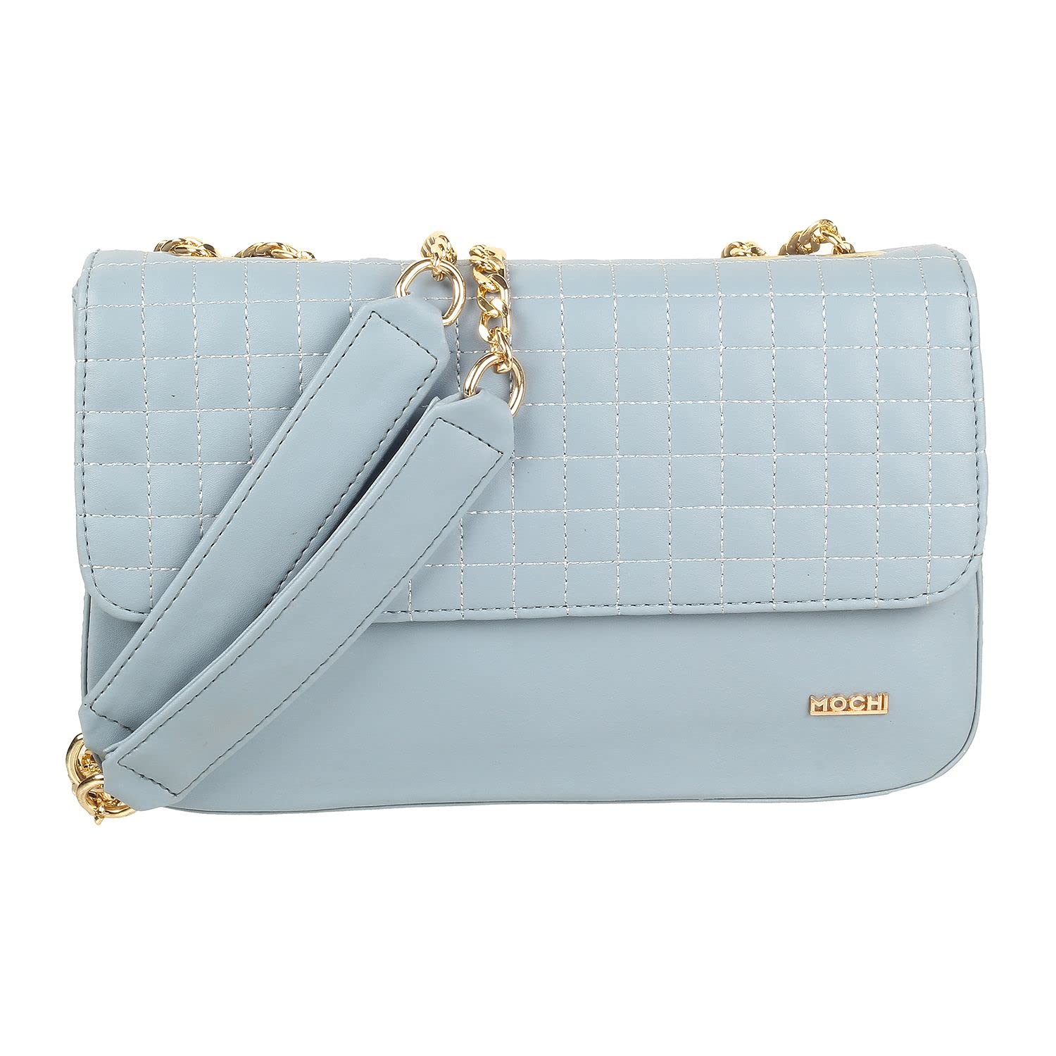 Mochi Women Zip Top Sling Bag (66-7557-Light Blue) (B0BLKS94SV) Amazon Price History, Amazon Price Tracker