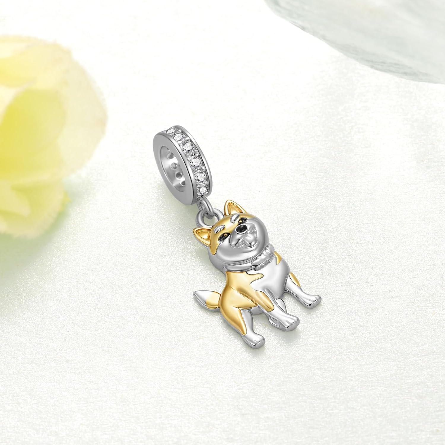 Shiba Inu Charm 925 Sterling Silver Pet Dog Jewelry Shiba Inu Gifts for Women Dog Lovers