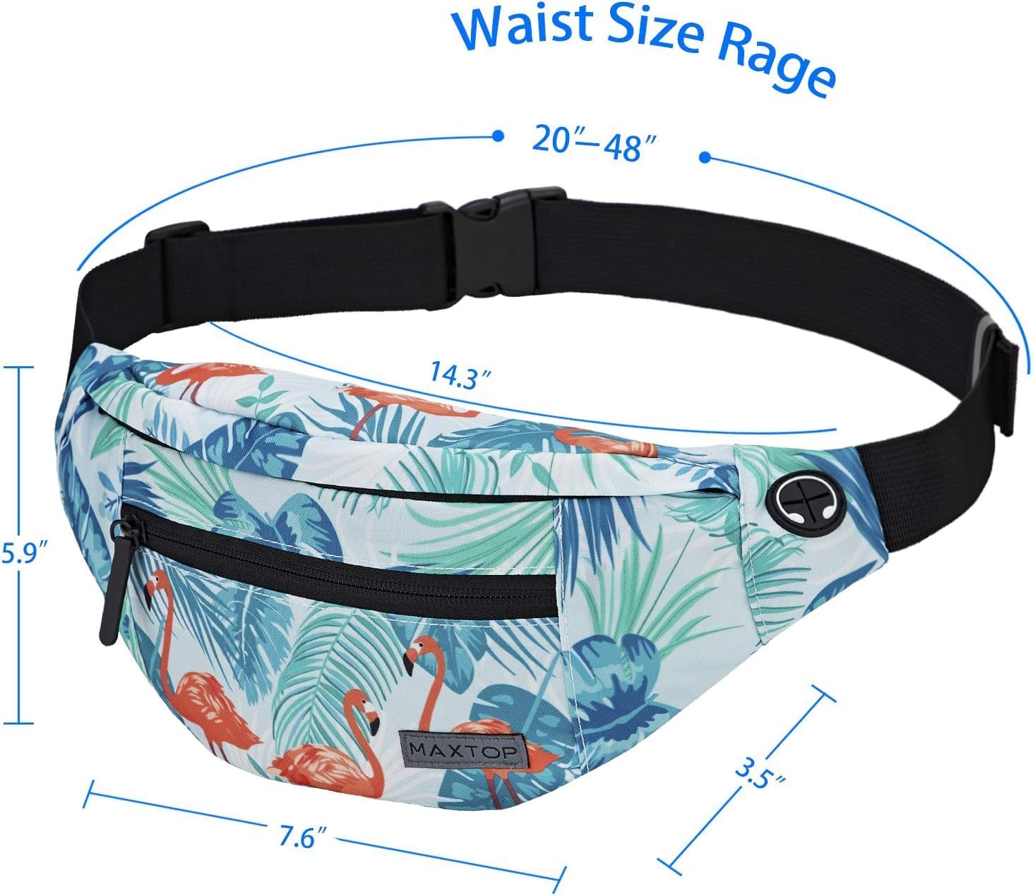 Large Fanny Pack Belt Bag with Adjustable Straps Waist Pack for Men Women thumbnail