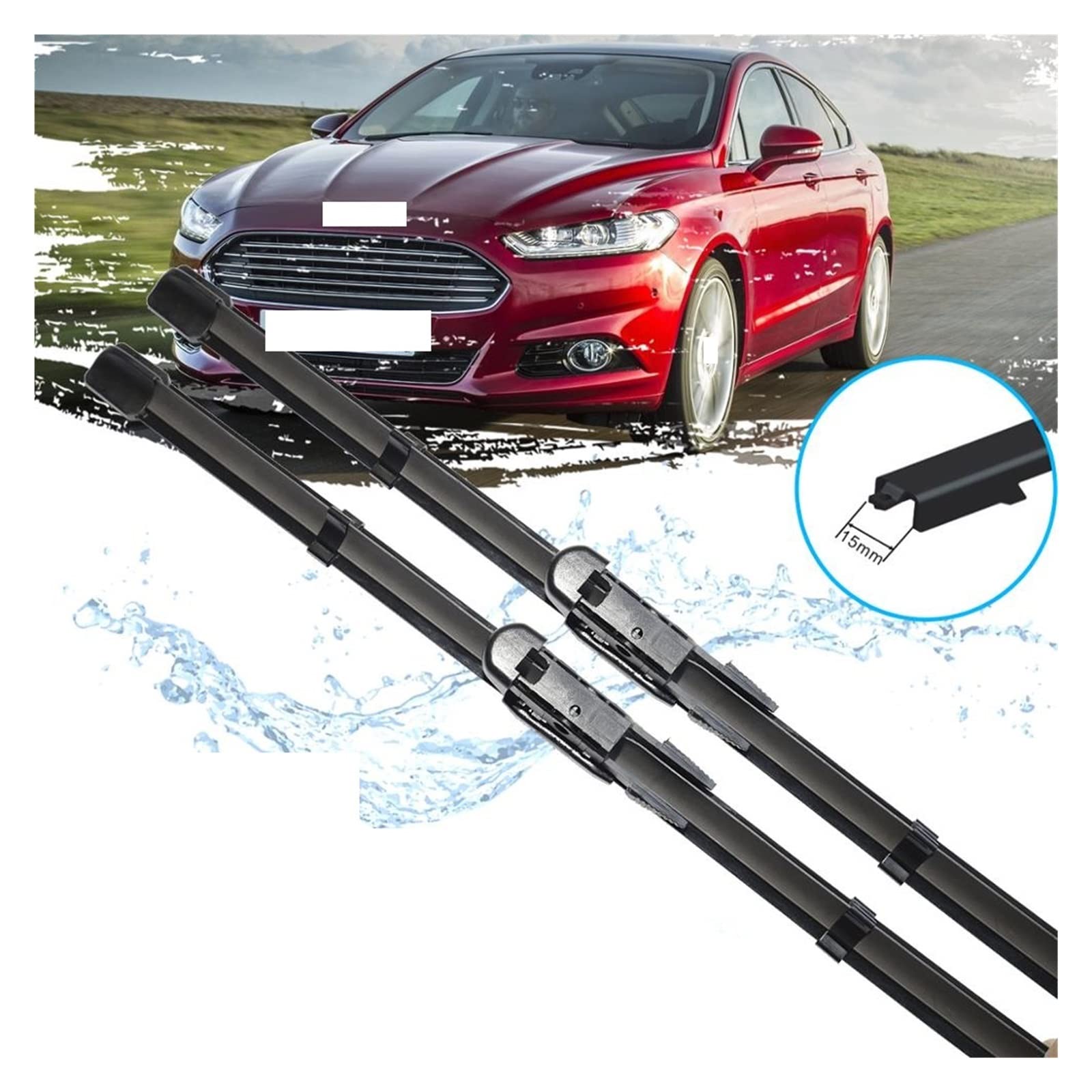 Escobilla Limpiaparabrisas Delantera Para Ford Para Mondeo MK5 2014 2014 2016 2018 Limpiaparabrisas WIR Para Coche.