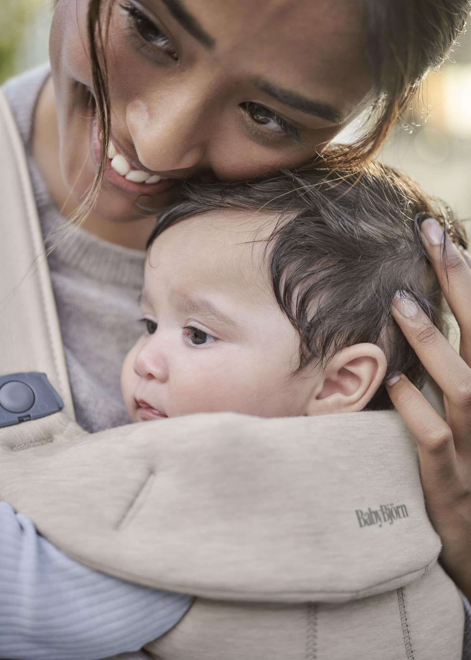 BabyBjörn Porte-bébé Mini, Jersey 3D, Beige clair