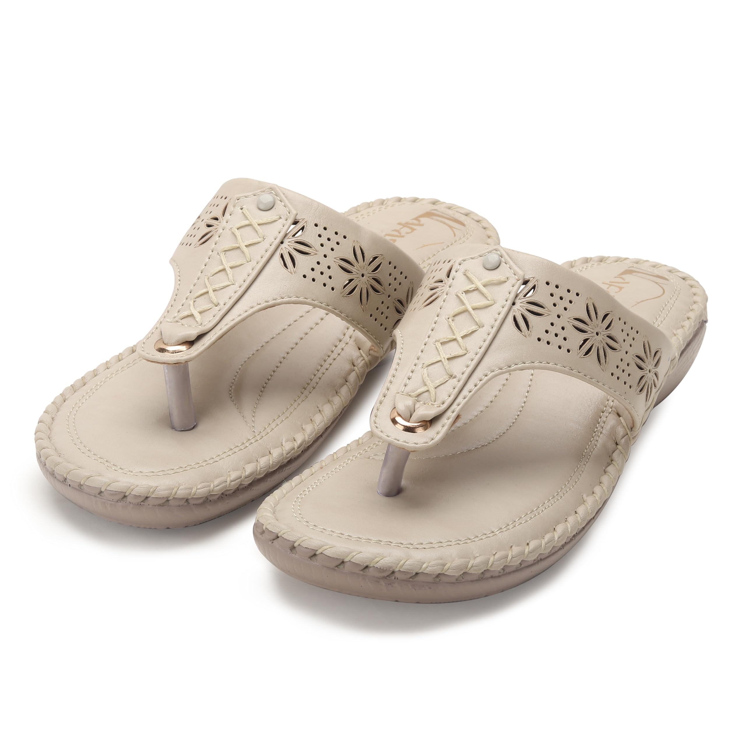 Nafasf Womens Fashion Sandals | Comfortable for All Formal and Casual Occassions | Casual and Stylish Heels (CREAM, 6) (B0D9JQFYY8) Amazon Price History, Amazon Price Tracker