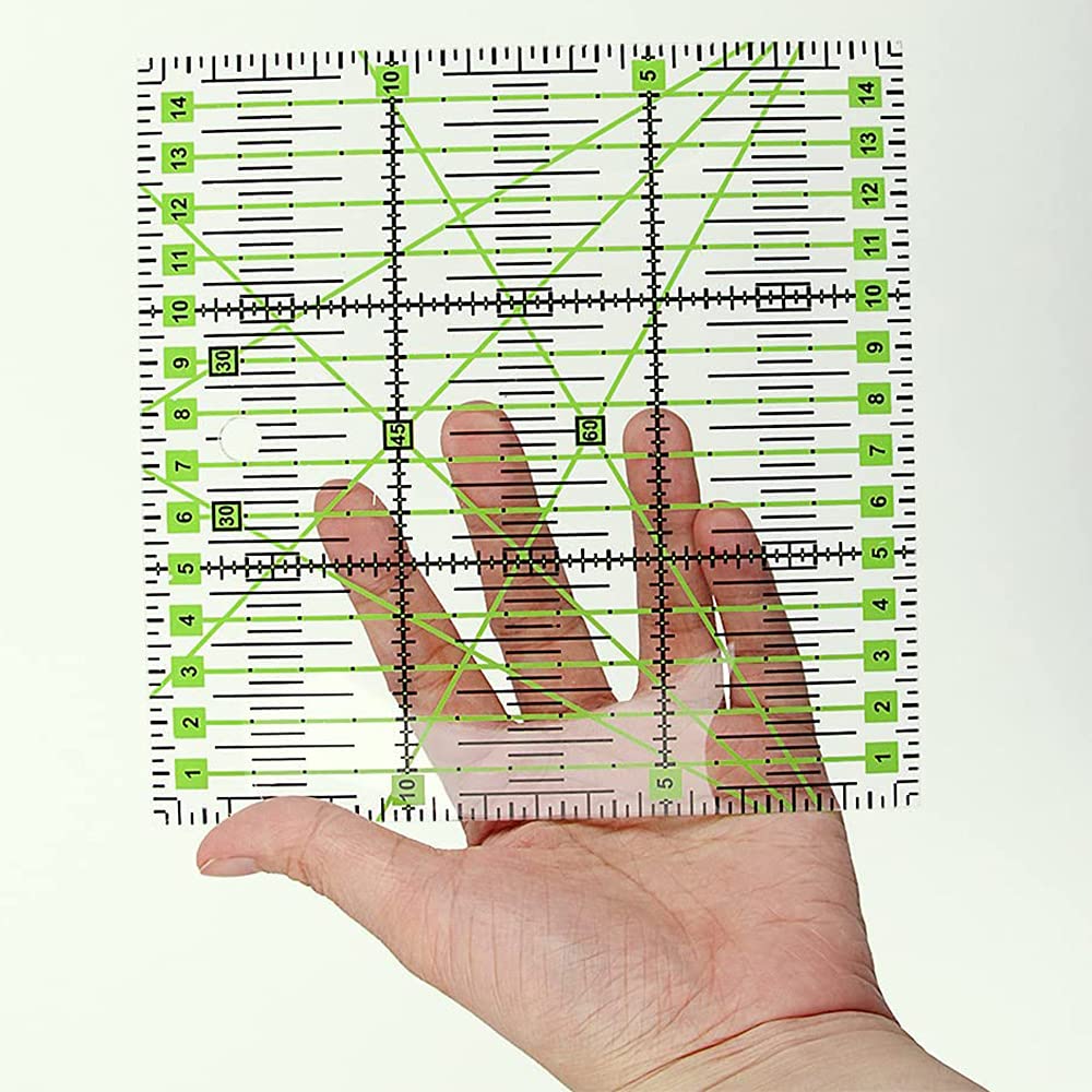 Righello Acrilico 15x15 Cm Per Quilting E Cucito - Trasparente E Precisione Assoluta - Foto 9