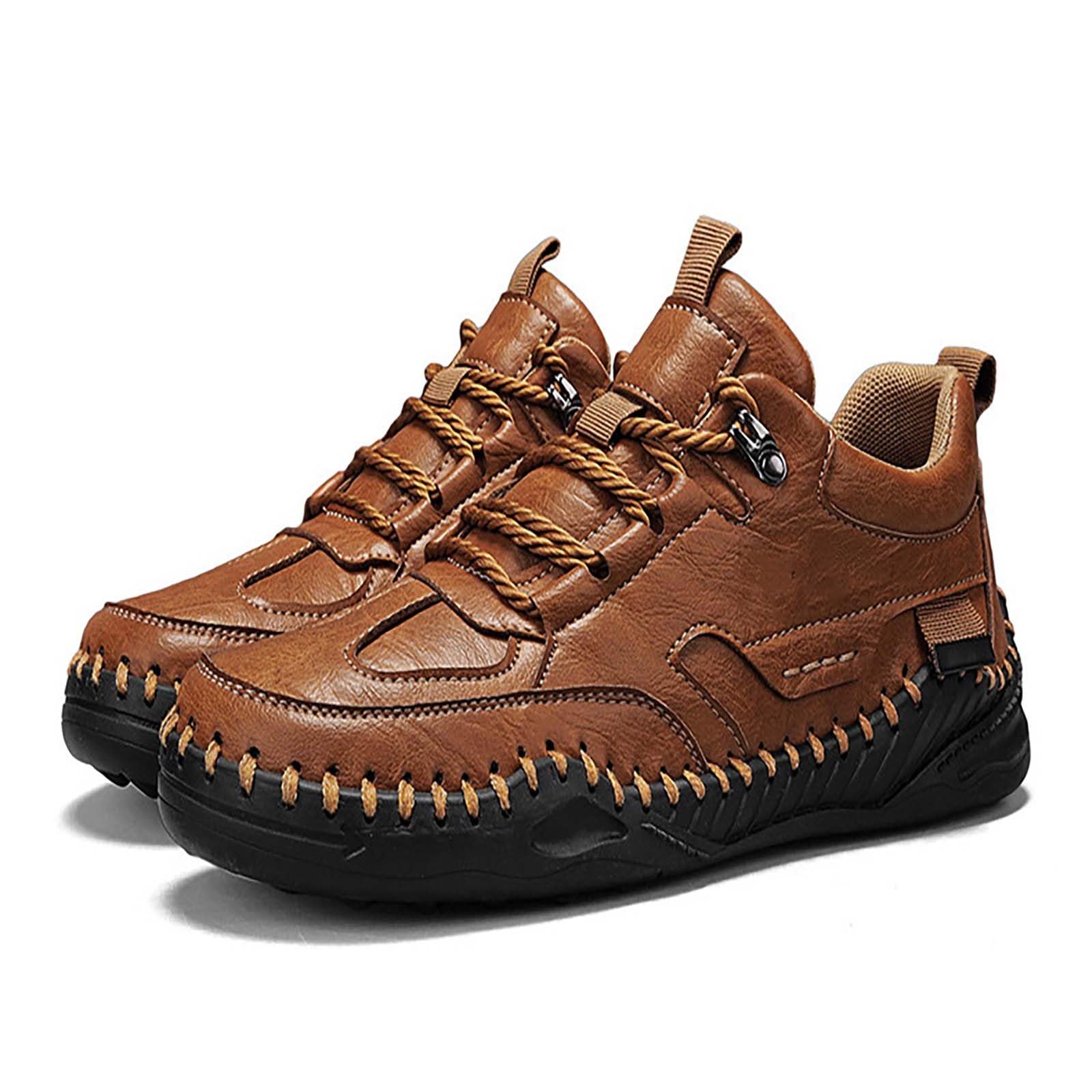 Generisch 2026 Zapatos planos casuales con suela gruesa para hombre – Zapatillas de exterior hechas a mano para el día a día Zapatos cómodos con suela antideslizante