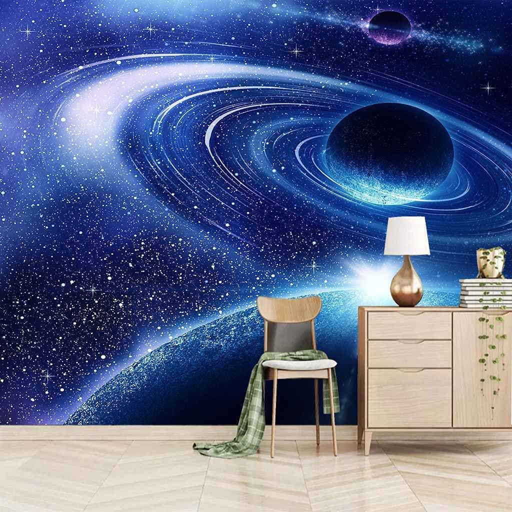 Custom 3D Photo Wallpaper Kids Bedroom Modern Hand Painted Cartoon Universe Star Sky Planet Children Room Mural Background Wall - Price History & Review | AliExpress Seller - Homeby Co., Ltd