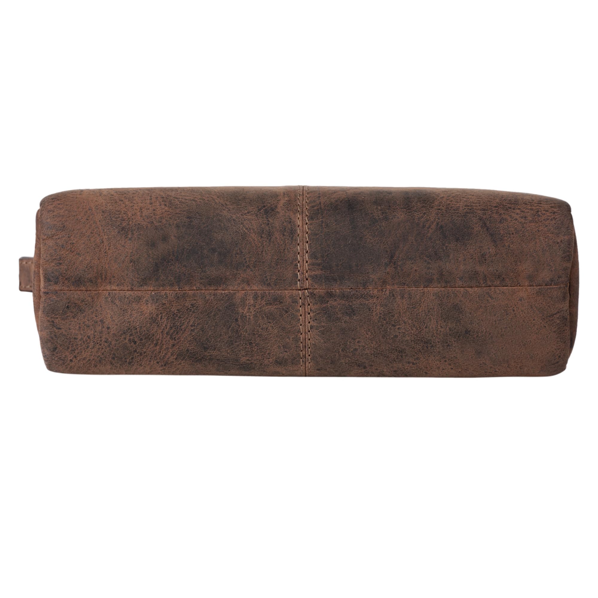 STILORD "Spencer" Vintage Leather Pencil Case - Zipper Pouch - Organizer Roll-Up Pouch - Pen Case Genuine Leather Colour:Calais - Brown - Image 4