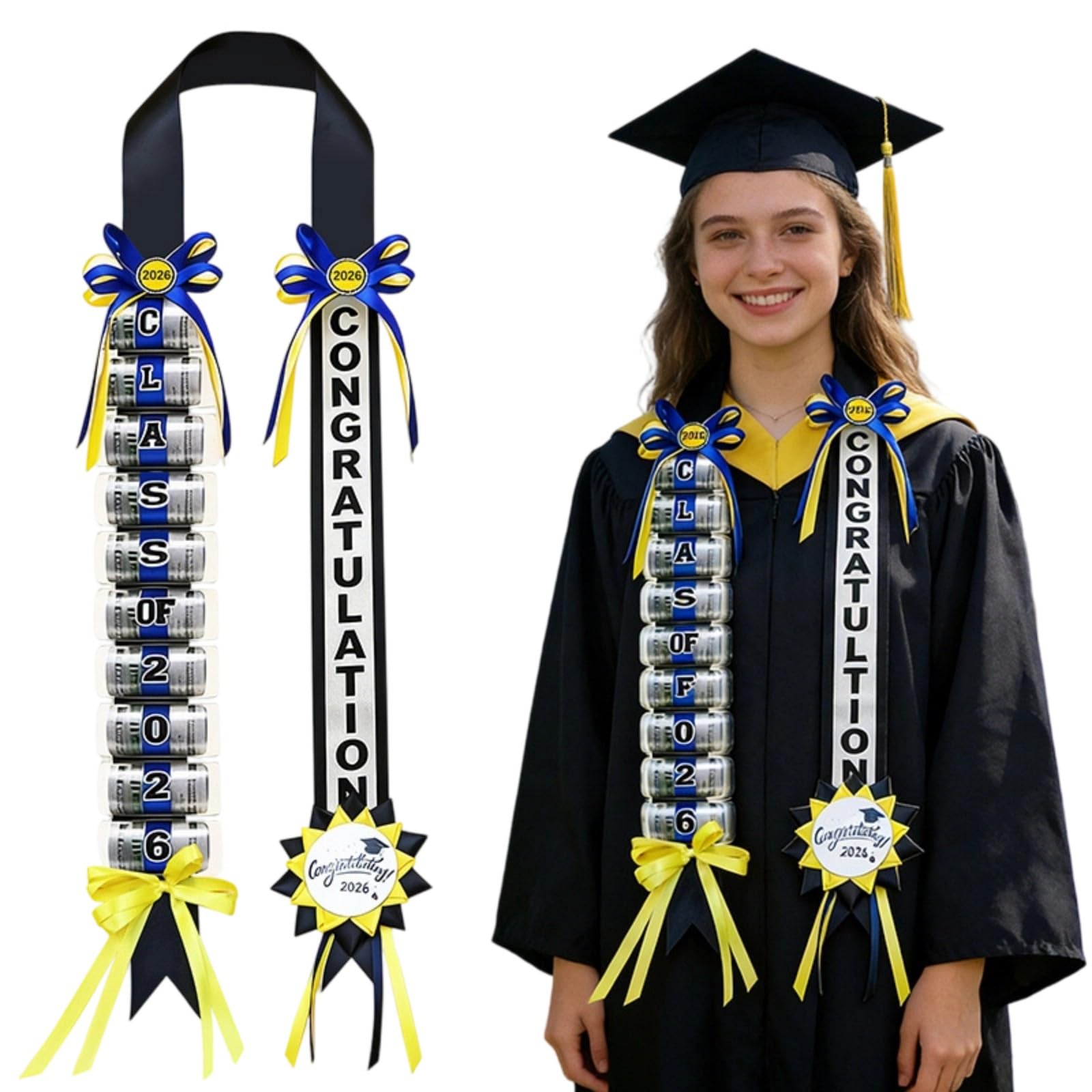 Meiliyizu Money Holder Adjustable Ribbon Wreath for Ceremony Decorations and Money Owner Belt