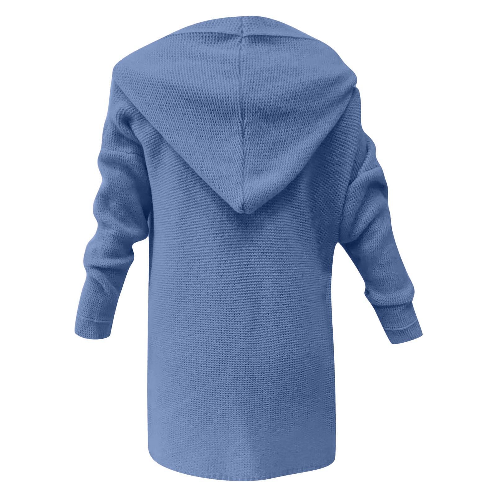 Pullover & Strickjacken Für Damen Lang Cardigan Mit Kapuze Winterjacke