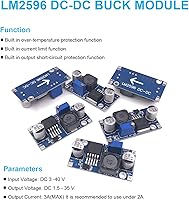 Vista 2 de Paquete de 10 LM2596 DC-DC Buck Convertidor Step Down Módulo Fuente de alimentación Salida DIP 1.25V-30V 3A