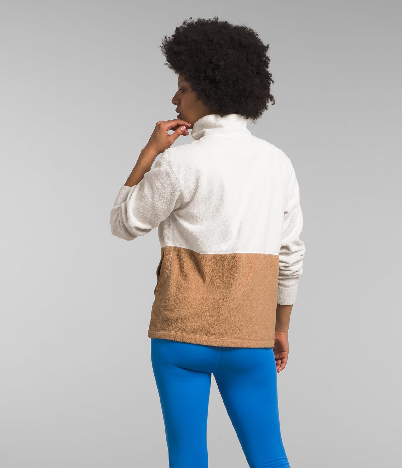 The North Face Women's Pali Pile Fleece ¼ Snap, Gardenia White/Almond Butter, X-Large - Image 3