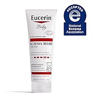 Vista 2 de Eucerin Crema corporal para aliviar el eccema del bebé, sin fragancia, crema de eczema para bebés con avena coloidal, ceramida-3 y extracto de raíz