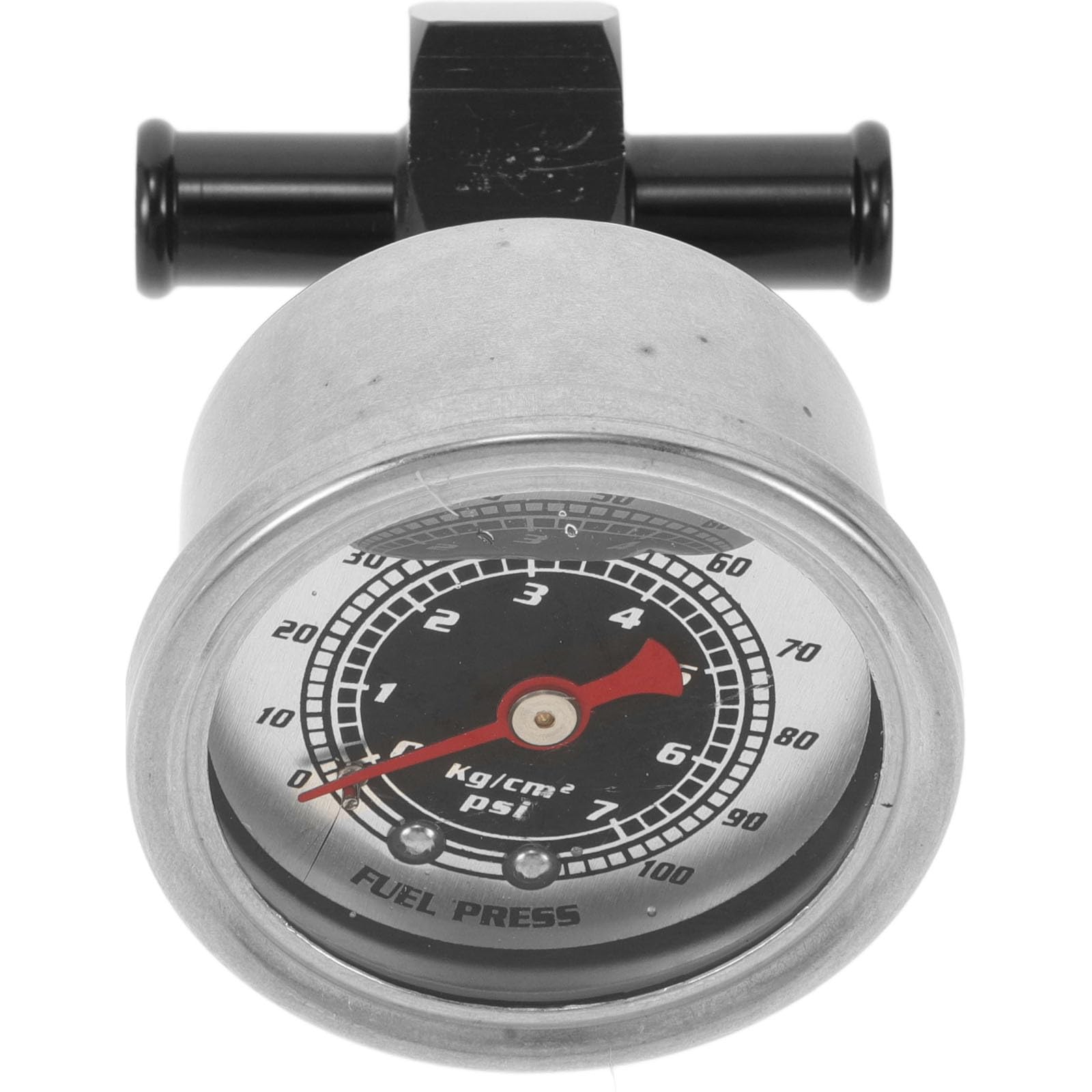 Manómetro de Presión de Negro para Coche con Adaptador 3/8 en Línea, Aleación de Fácil Monitoreo y Alta Durabilidad, 1 Set