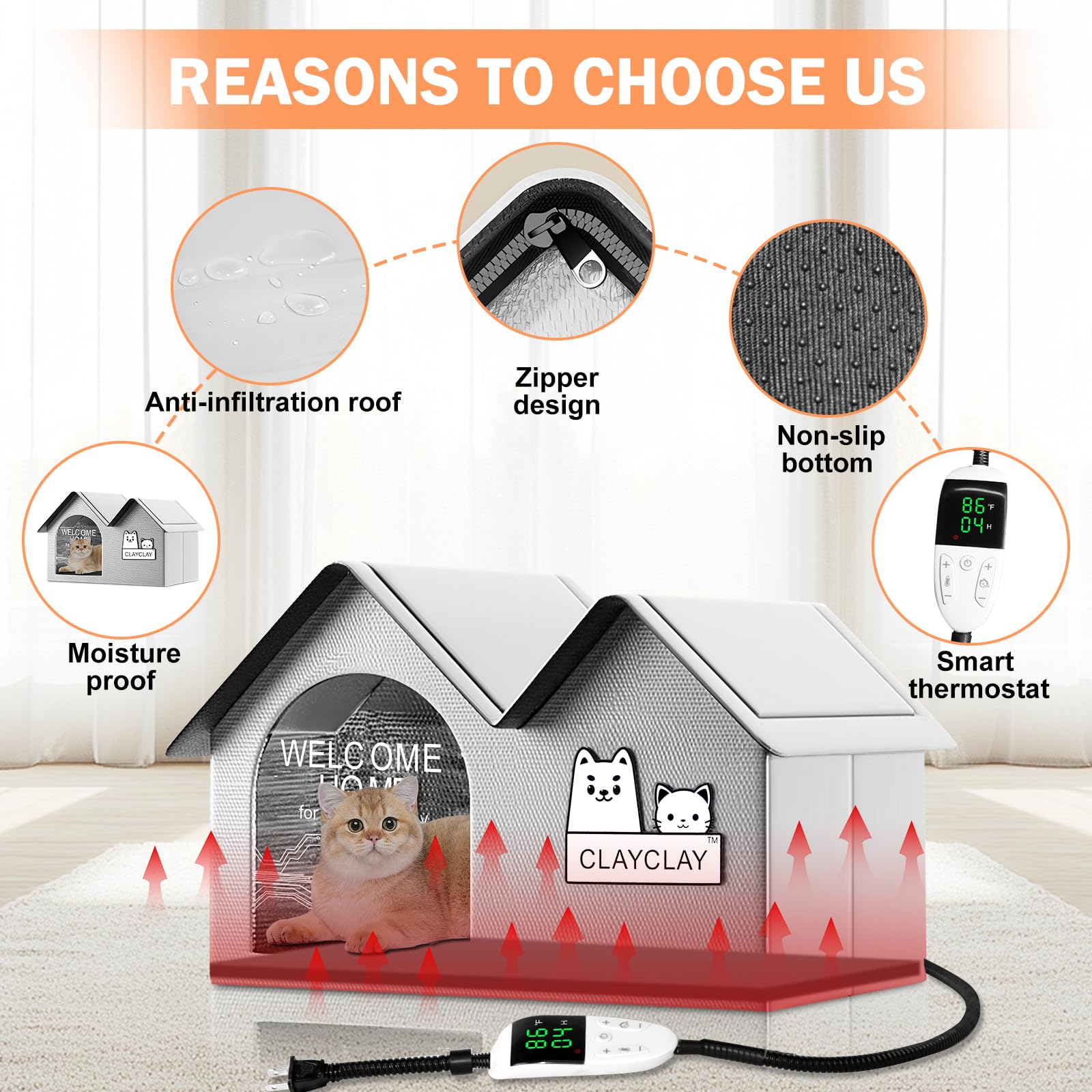 Amazon.com : Heated Cat House for Outside Pets in Winter，Winter