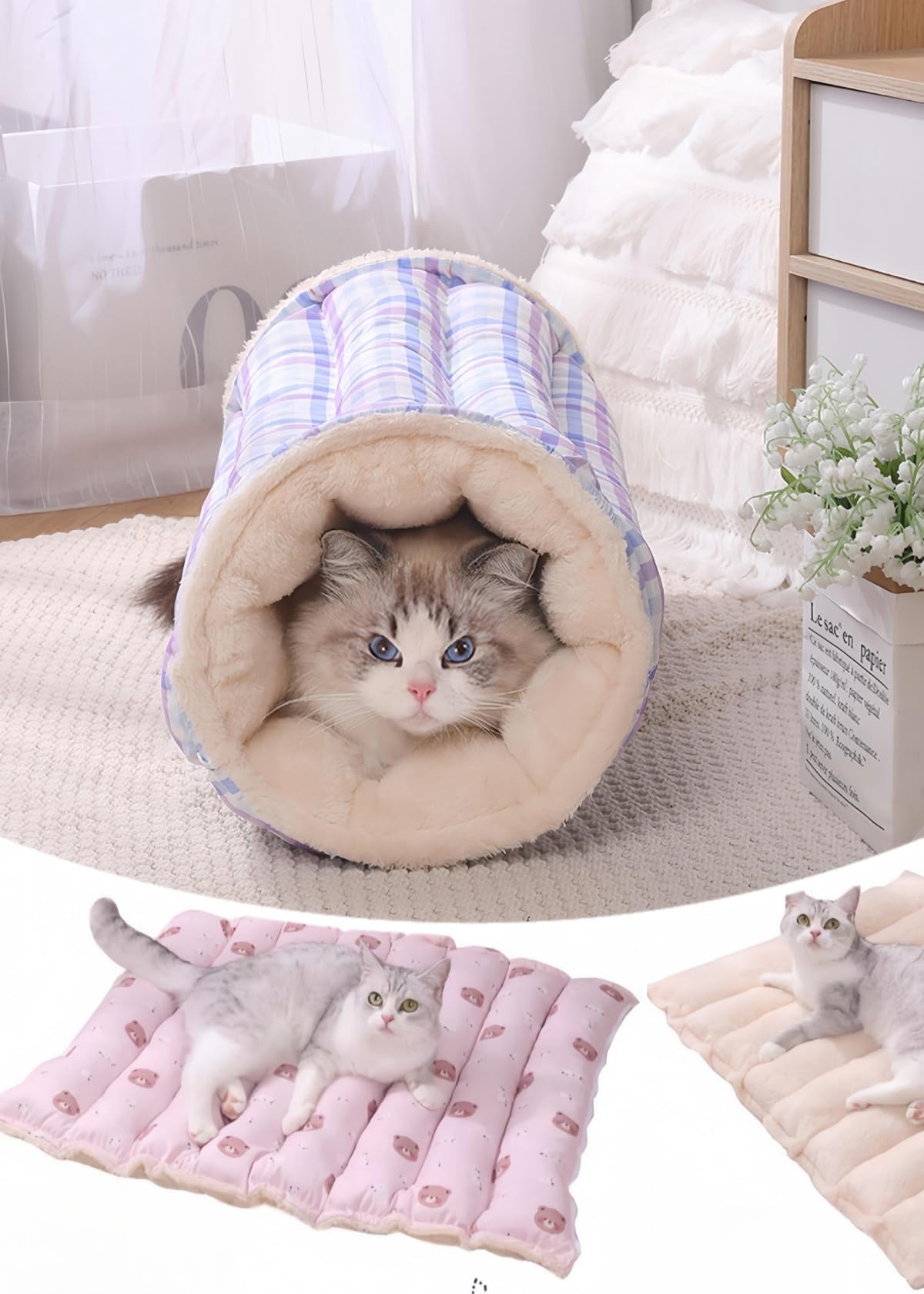 Amazon | KUMORIJP ペットクッション 猫 トンネル切替可能 猫ハウス 猫