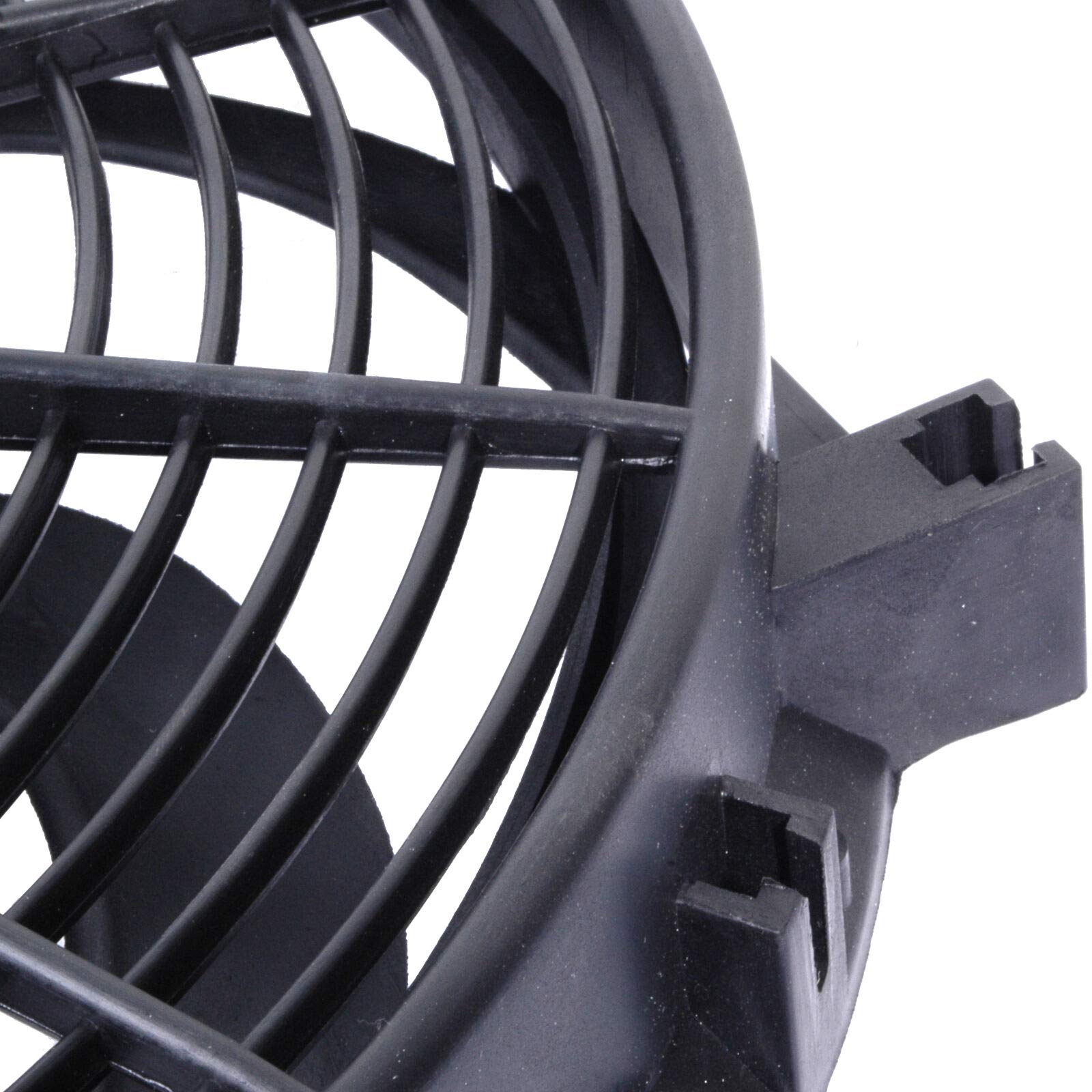 Riloer uniwersalny wentylator chłodzący, elektryczny wentylator chłodzący, 12 V, 80 W, zestaw montażowy (czarny)