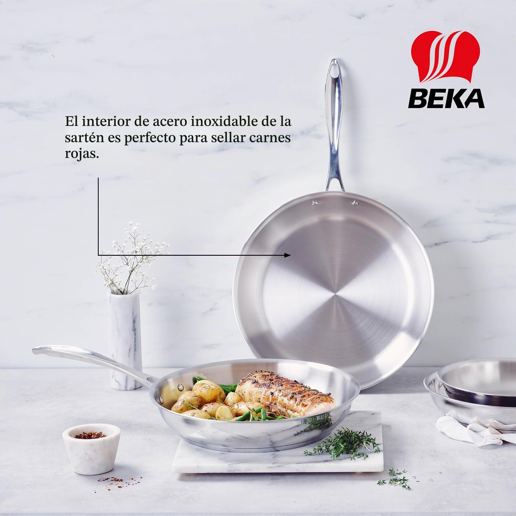 Beka Chef Sarten Acero Inoxidable 30 cm
