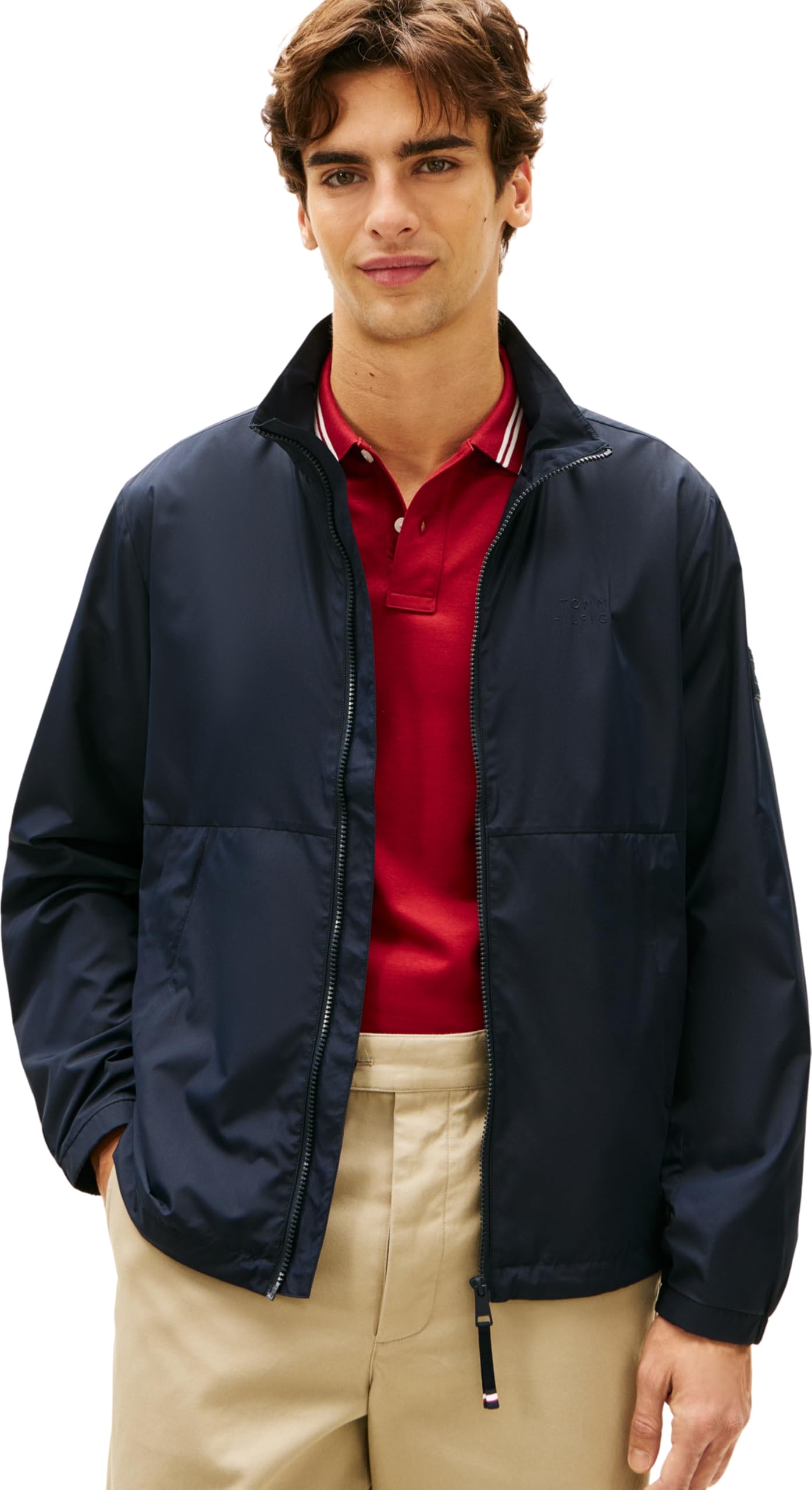 Tommy Hilfiger Men's Branded Blouson Mw0Mw39198 Other Jackets, BLUE, M