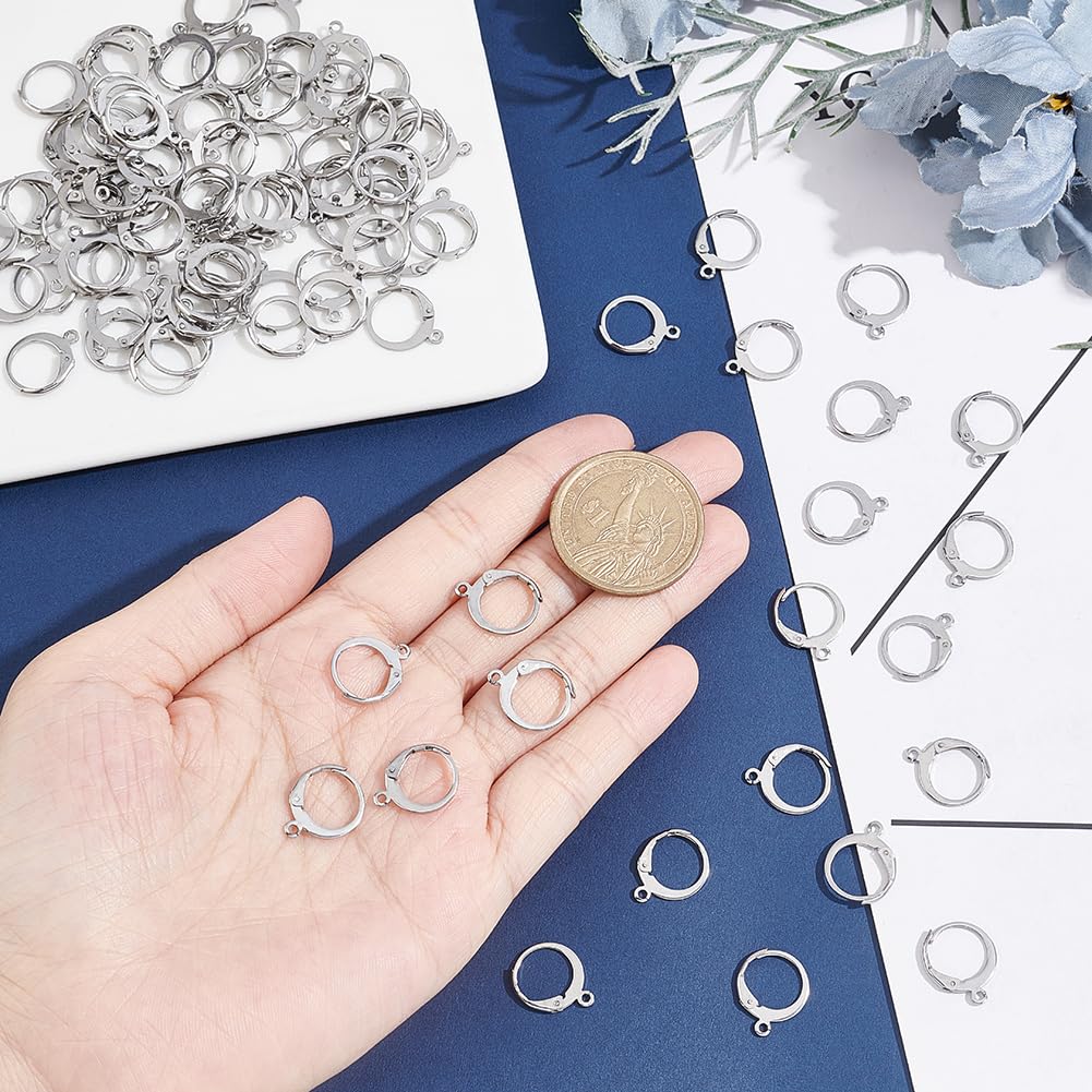 100 Ganci Per Orecchini A Monachella In Acciaio Inox Dorato - Per Creazione Gioielli Fai Da Te - Foto 4