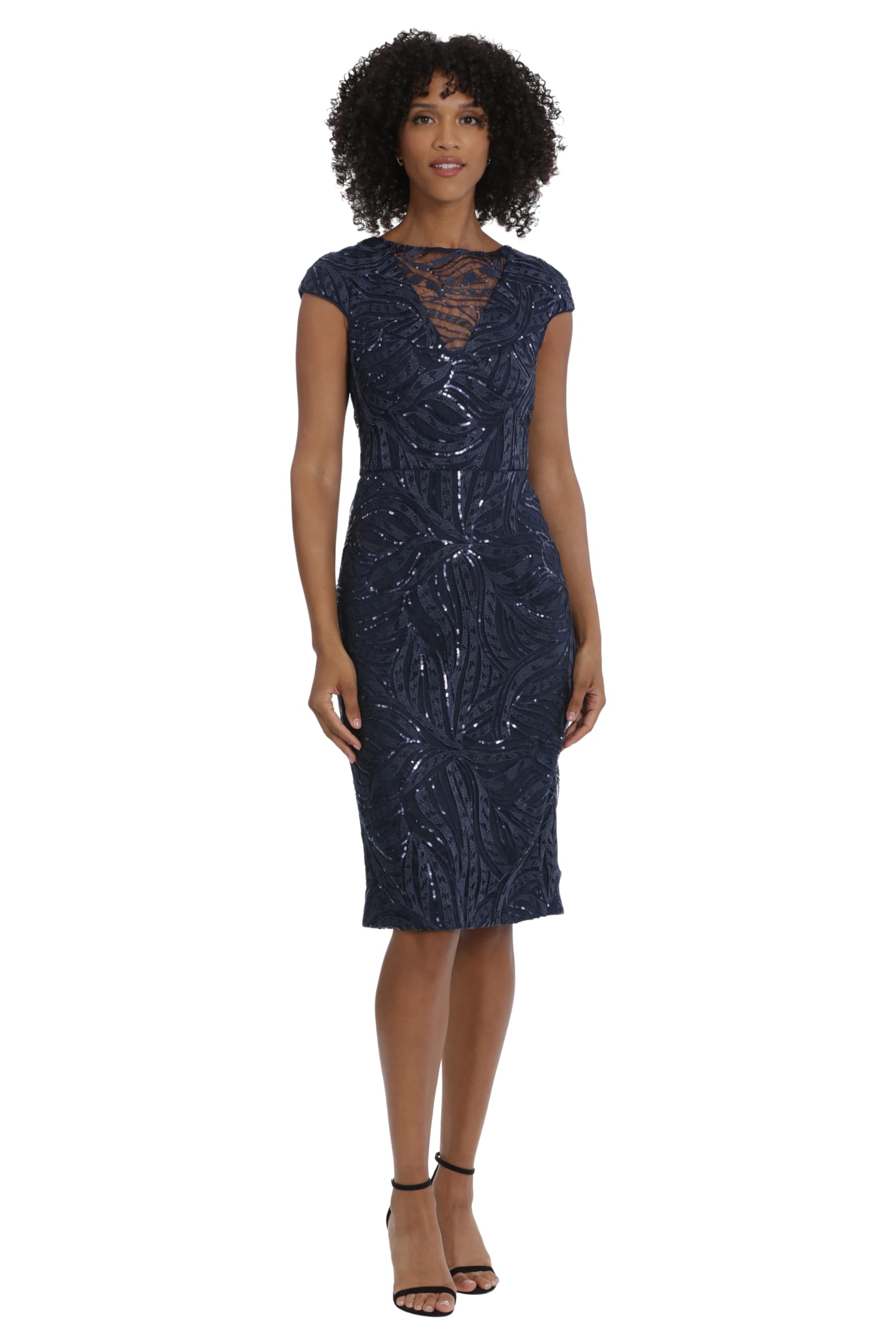 Maggy London Women's Maggy London Women's Dresses Holiday Sequin Dress Event Occasion Cocktail Party Guest of