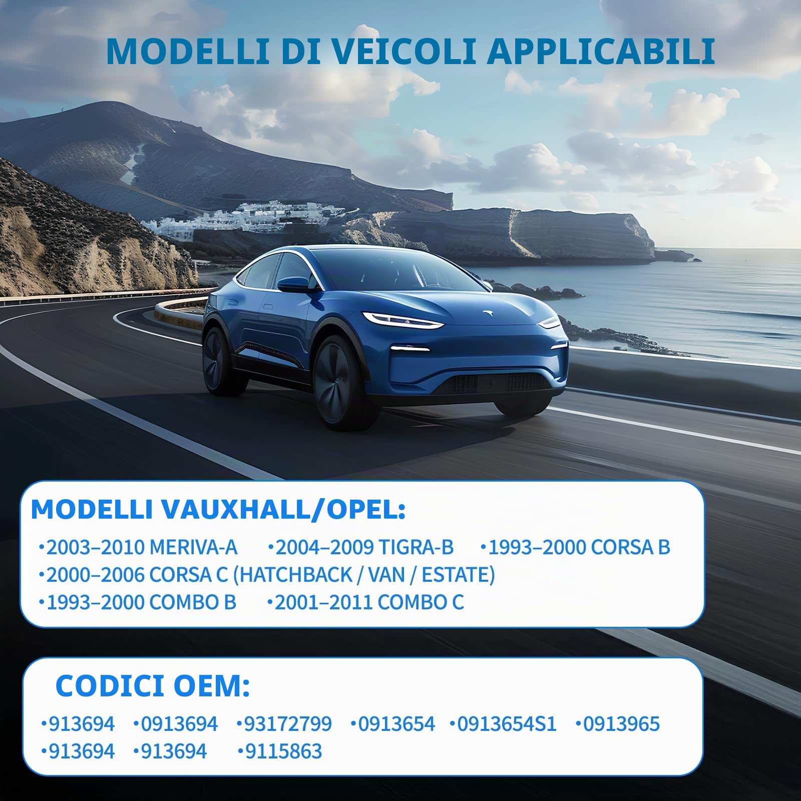 DBREAKS Interruttore di Blocco dell'accensione con Chiavi 9115863 90511999 Compatibile con Vauxhall Tigra B Combo C Meriva-A Corsa-C, Serratura di Sicurezza e Chiavi