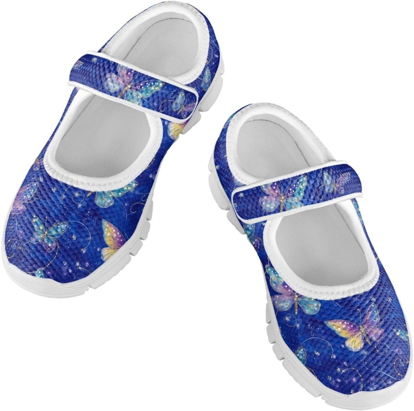 Kids Barefoot Shoes with Hook Loop Cute Butterfly Graphic Soft and Flexible Sneakers Safe Walking School Slip-On Shoes Ballet Casual Daily Sport Footwear Indoor Sandals 2025