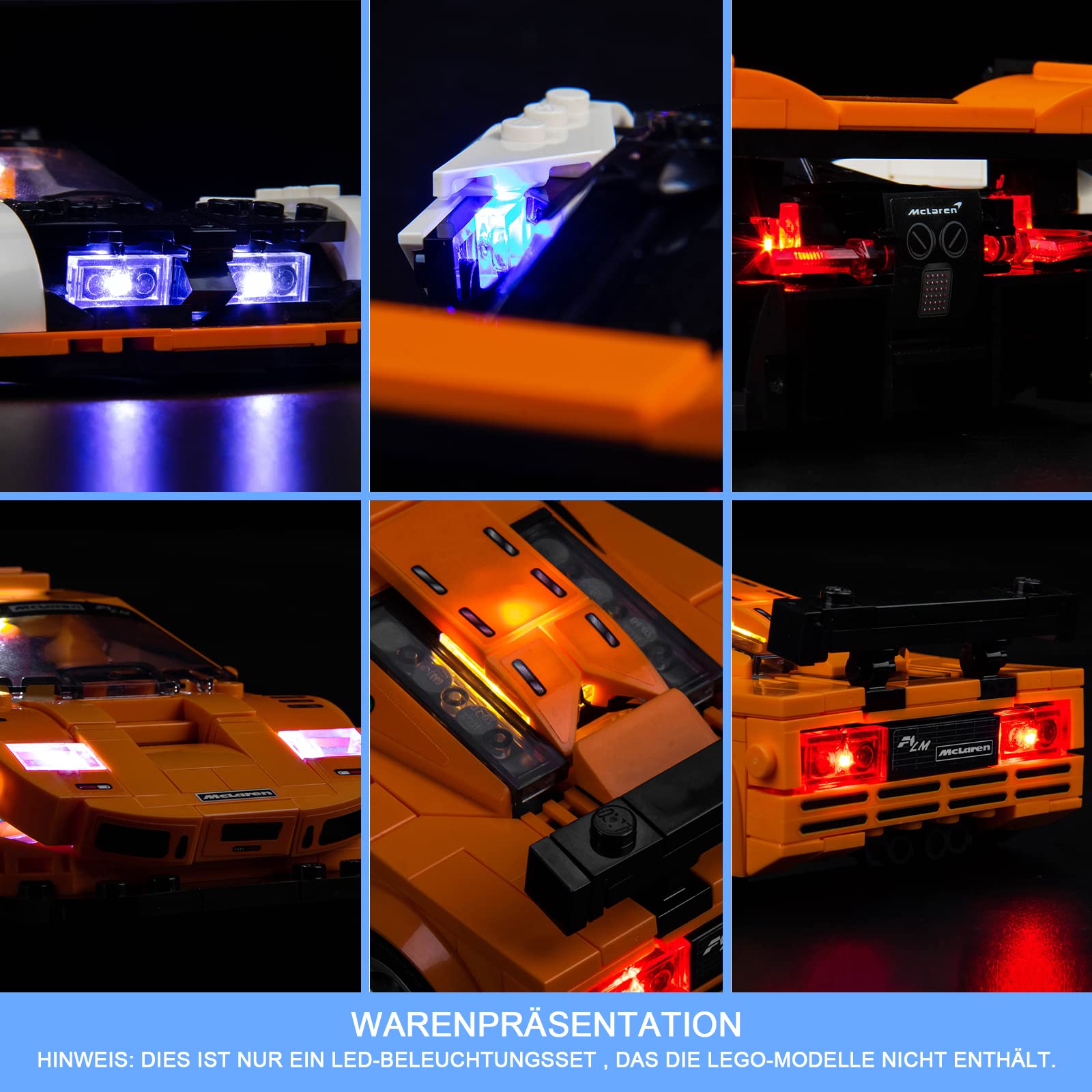 LEDライトセット LED Light Set for Lego McLaren, LED Lighting Set for Lego 76918