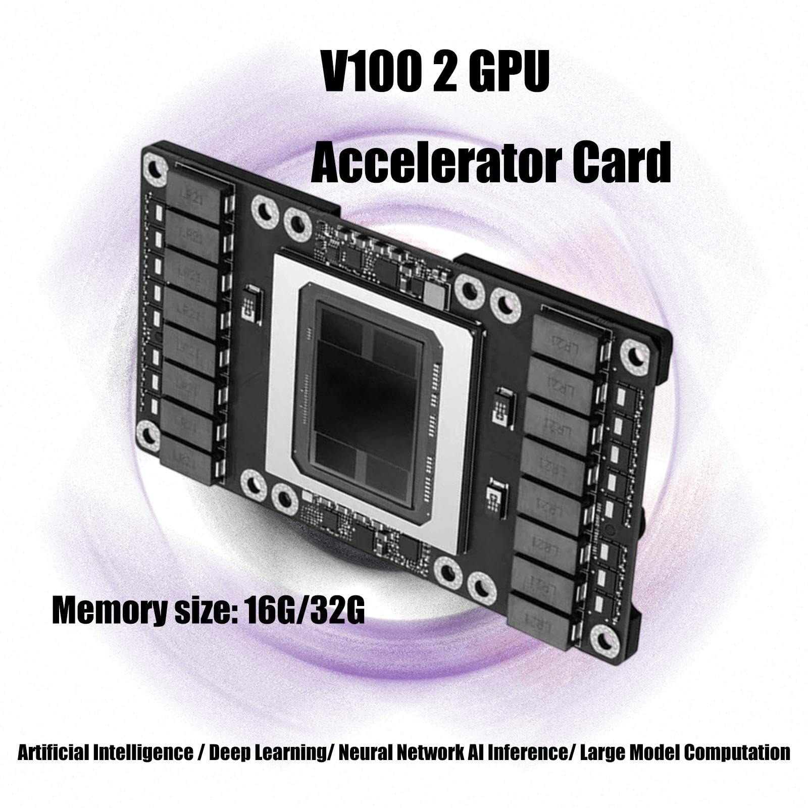 SXM2 V100 Scheda di accelerazione VRAM da 16 GB Tensor Core e ultima potenza di calcolo Tecnologia di memoria HBM2 ad alto carico Scheda driver video massiccia