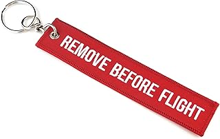 [フライングドッグ] 『REMOVE BEFORE FLIGHT』 (刺繍タイプ/赤) キーチェーン キーチェーン タグ キーホルダー