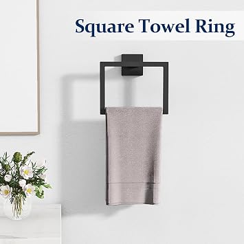 STWWO 20-Pieces Matte Black Bathroom Hardware Set