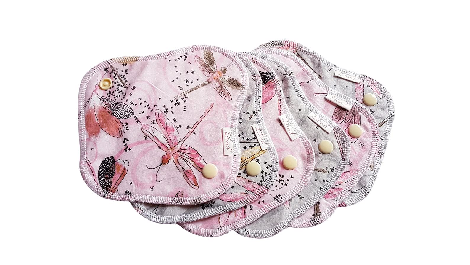 Lilind® 7 pz Giornaliero Tanga Salvaslip Riutilizzabili, Non impermeabile Handmade Assorbenti di stoffa organici, Lavabili Comodi Extra sottili, Backup per Tamponi e Coppette mestruali, 100% cotone