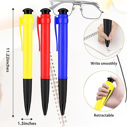 Miniatura 2 de lyforx Bolígrafos jumbo de 11.3 pulgadas para recuerdos de fiesta de cumpleaños, recuerdos divertidos de fiesta, bolígrafos gigantes, regalos de