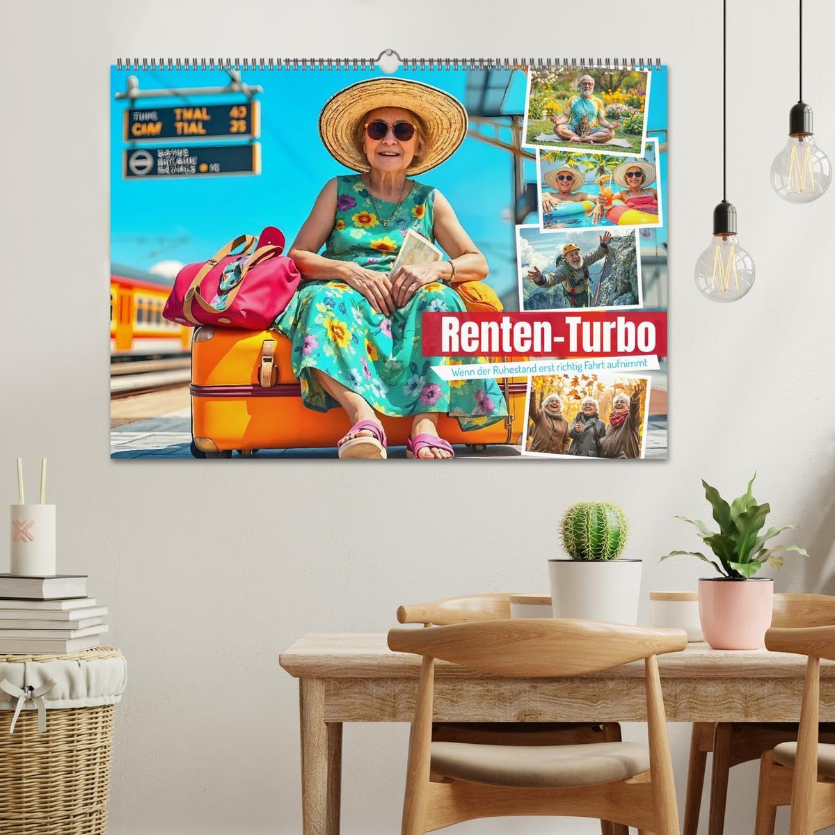 Renten-Turbo. Wenn der Ruhestand erst richtig Fahrt aufnimmt (Wandkalender 2026 DIN A2 quer), CALVENDO Monatskalender: Lustige Rentner in Aktion (CALVENDO Menschen)