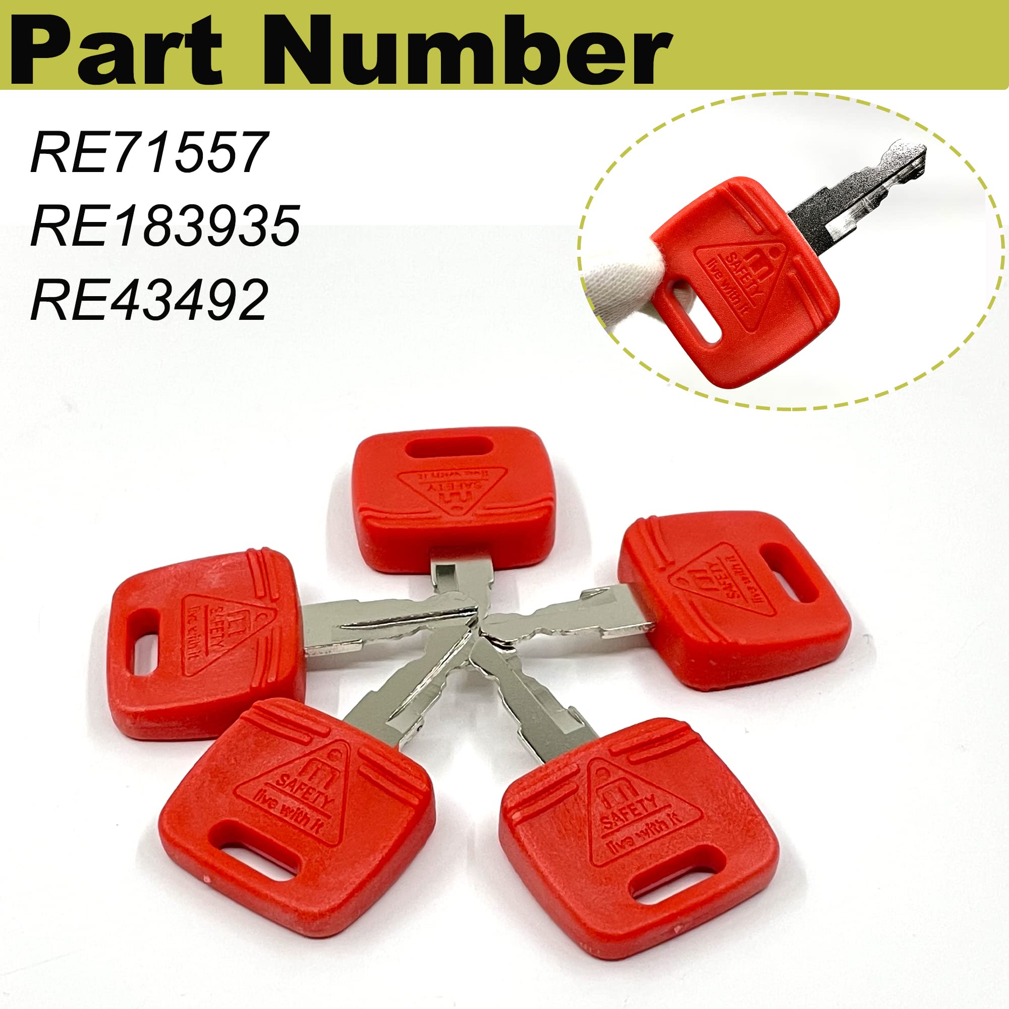 5) Llave De Encendido Re183935 Re71557 Para John Deere 3320 3520