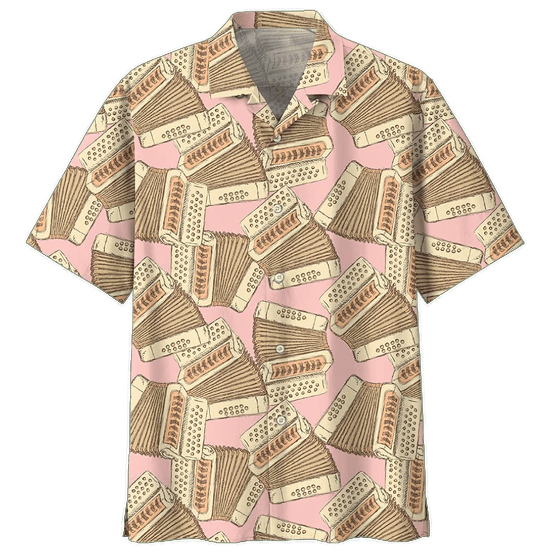 Juzgtsit Men's Accordion 09 Tropical Accordion Hawaiian Shirts For - Summer Accordion Button Hawaiian Shirts Short Sleeve Series 159