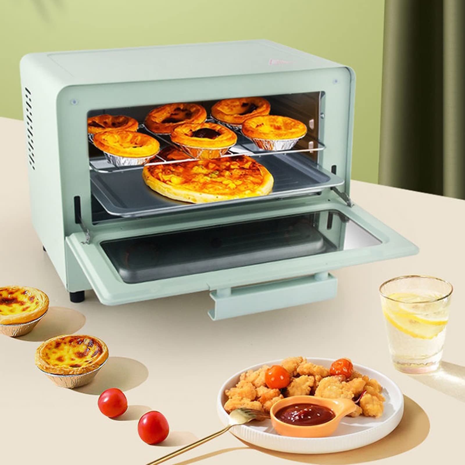Horno eléctrico y horno microondas integrado, barbacoa multifunción automática para el hogar de 12 litros, horno de gran capacidad de 23L little surprise
