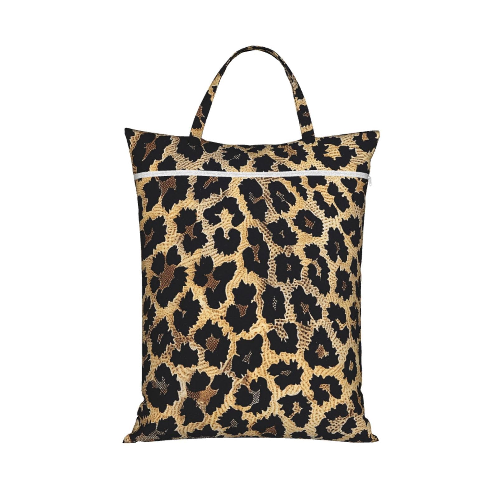 Large Travel Laundry Bags,Leopard Print print Print with Handle Foldable Laundry Bag for Holidays Gym Swimming and Family Trips, 1Pcs