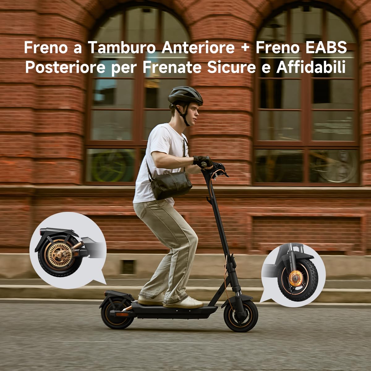 NAVEE Monopattino Elettrico Adulto G Series, Autonomia 75-50km, 10" Pneumatici tubeless, Sospensioni Quadruple, Blocco Bluetooth, TCS Anti-Scivolo, Pendenza 18-28%